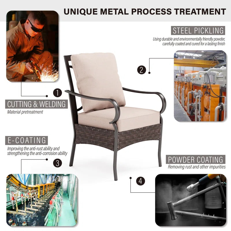 Sutiya 8 - Person Rectangular Extendable Outdoor Dining Set with Cushions