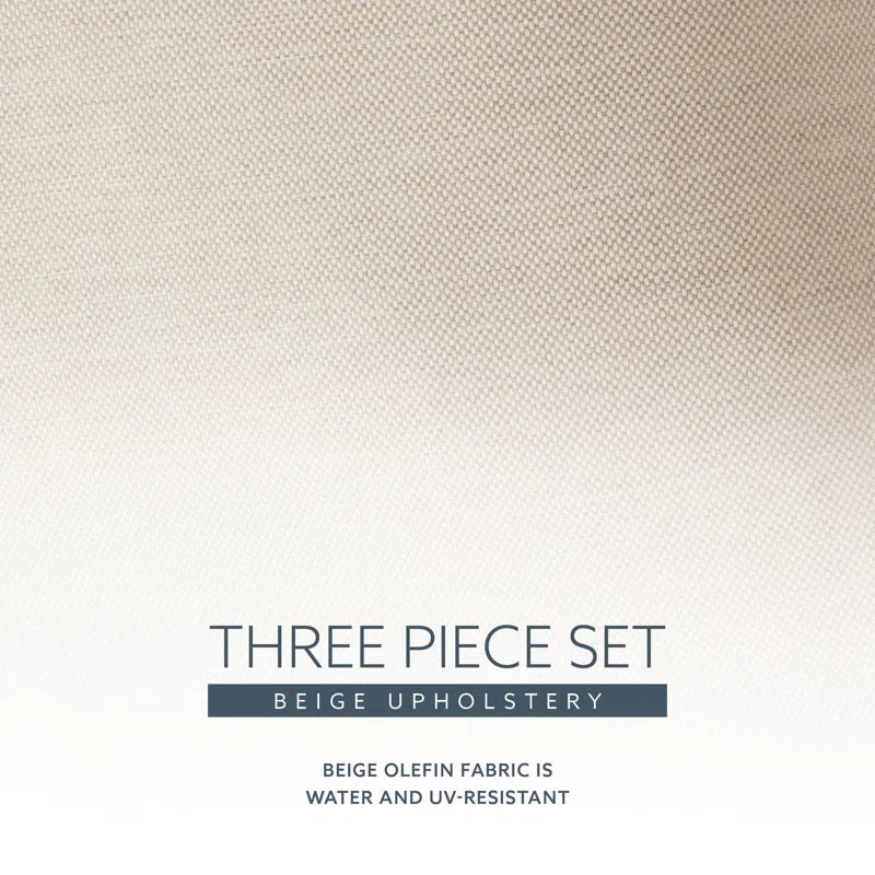 Amina 3-Piece Cushioned Outdoor Seating Group with End Table