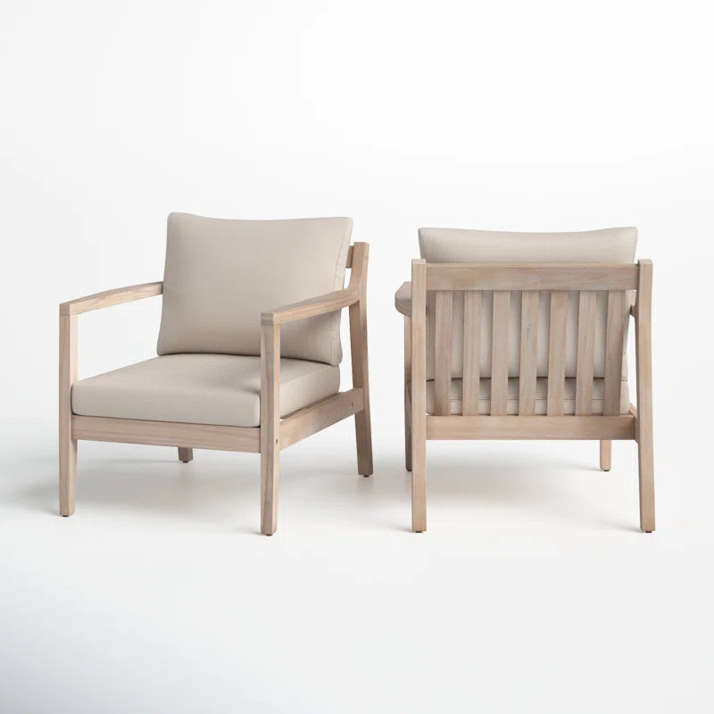 Amina 3-Piece Cushioned Outdoor Seating Group with End Table