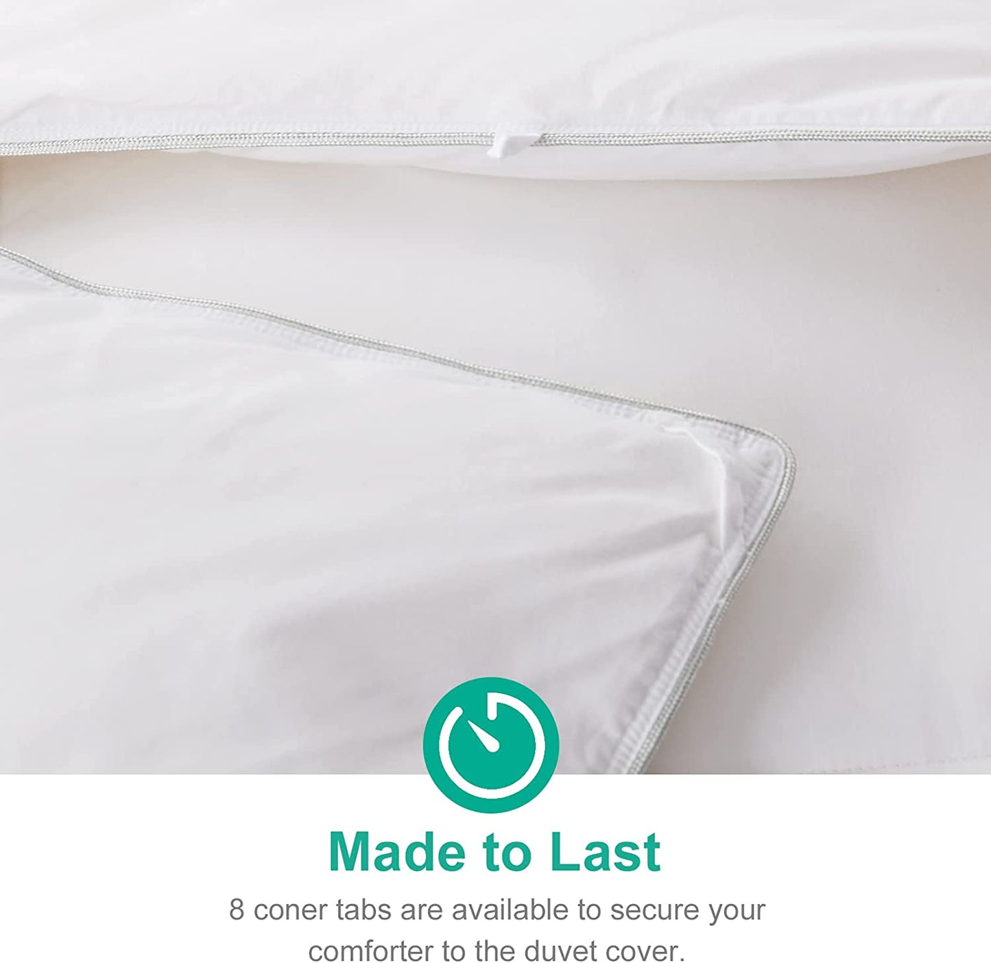 Heavyweight down Feather Fibers Comforter California King Size - Ultra-Soft Luxury High Fill-Power Hotel-Style Thicker Winter Duvet Insert for Colder Weather/Sleeper (104X96, White)