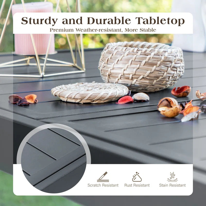 Sutiya 8 - Person Rectangular Extendable Outdoor Dining Set with Cushions